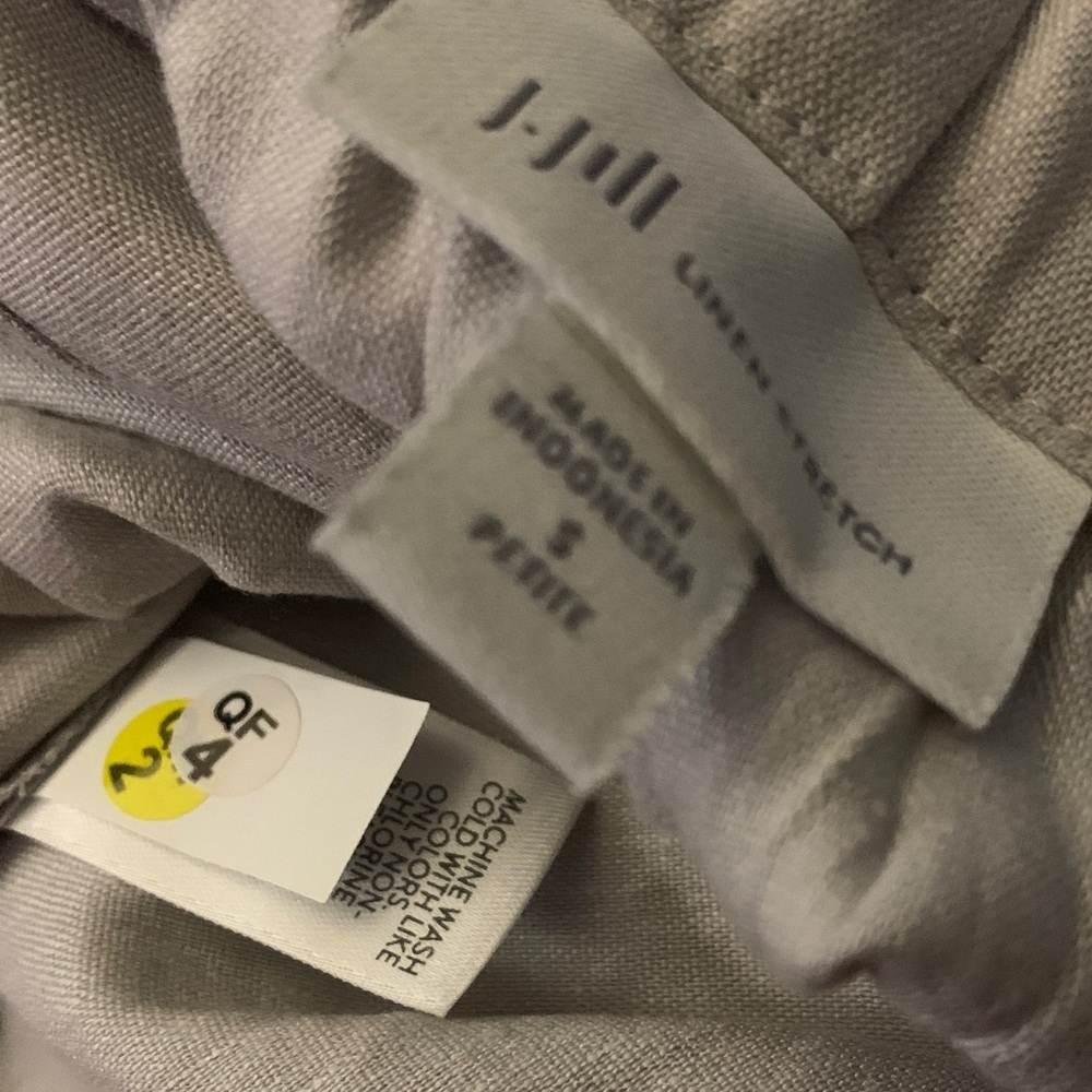 J. Jill Linen Stretch Pants - Light Gray